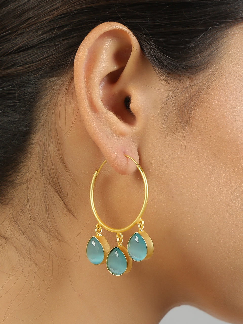 Contemporary Gold Hoop Earrings