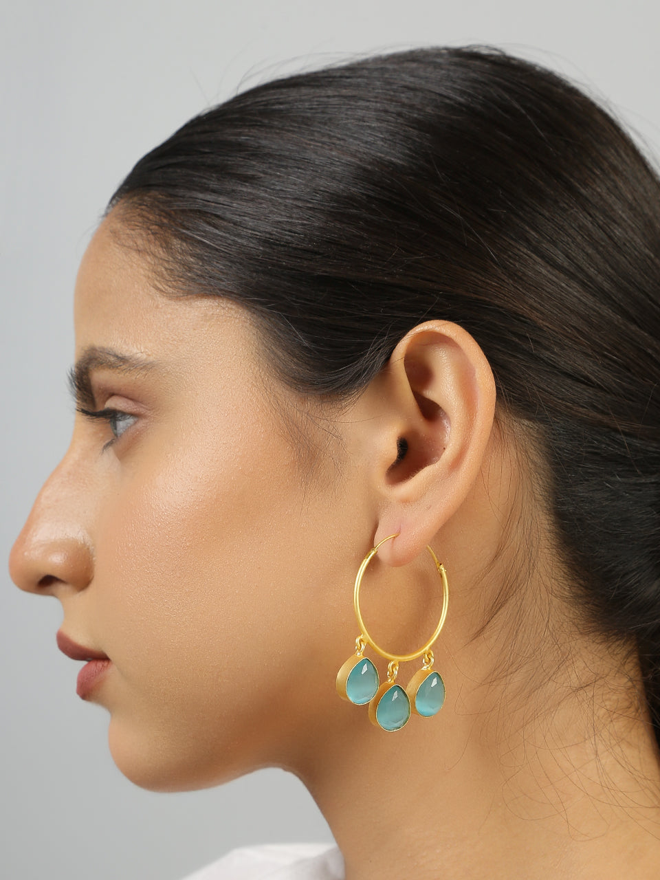 Contemporary Gold Hoop Earrings